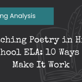 Teaching Poetry in High School ELA